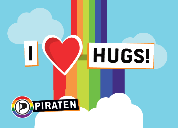 Sticker "I love Hugs"
