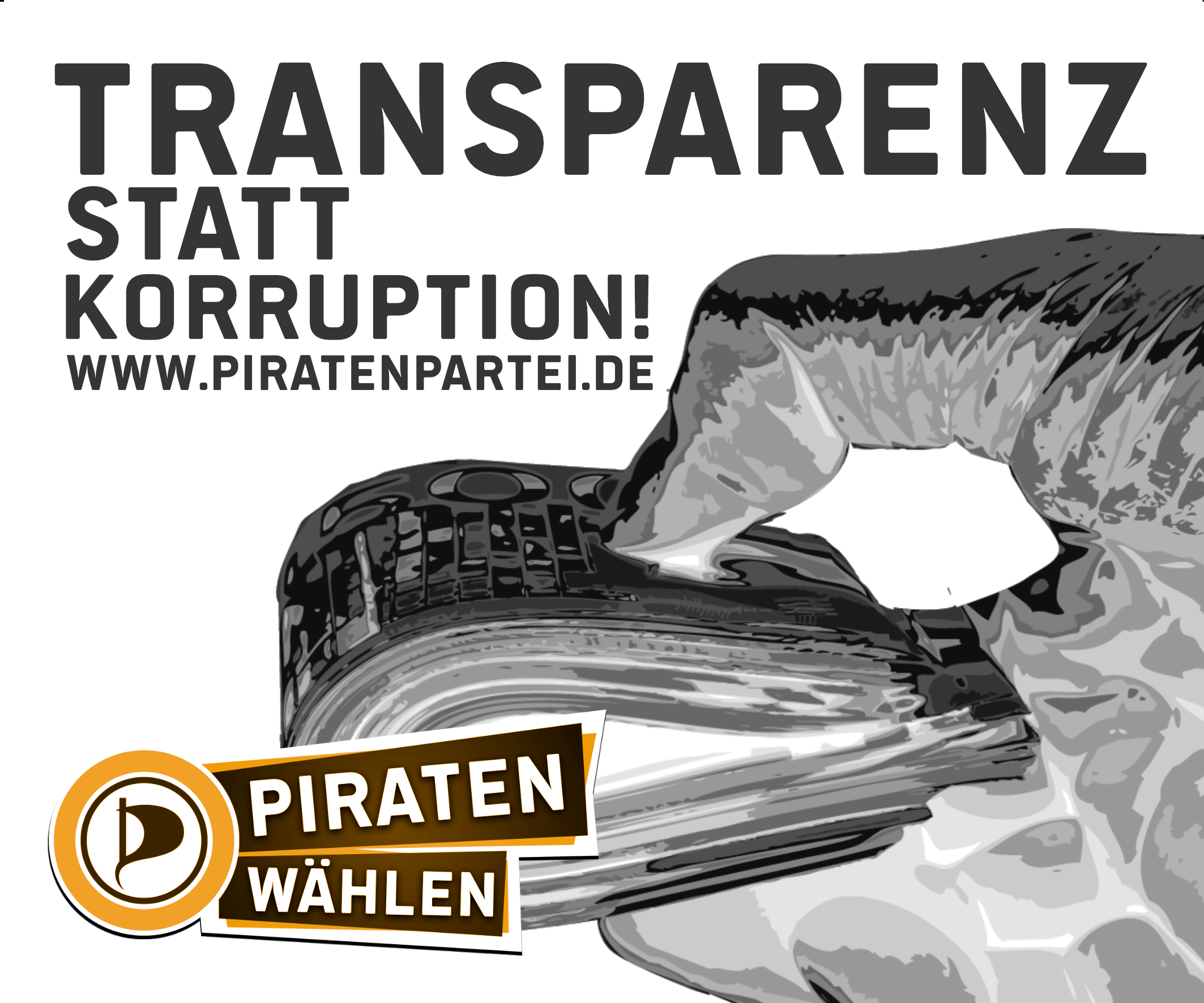 Brillenputztuch "Transparenz statt Korruption"