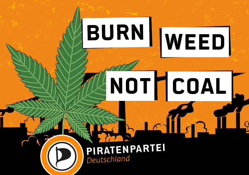 Sticker "Burn Weed, not Coal"