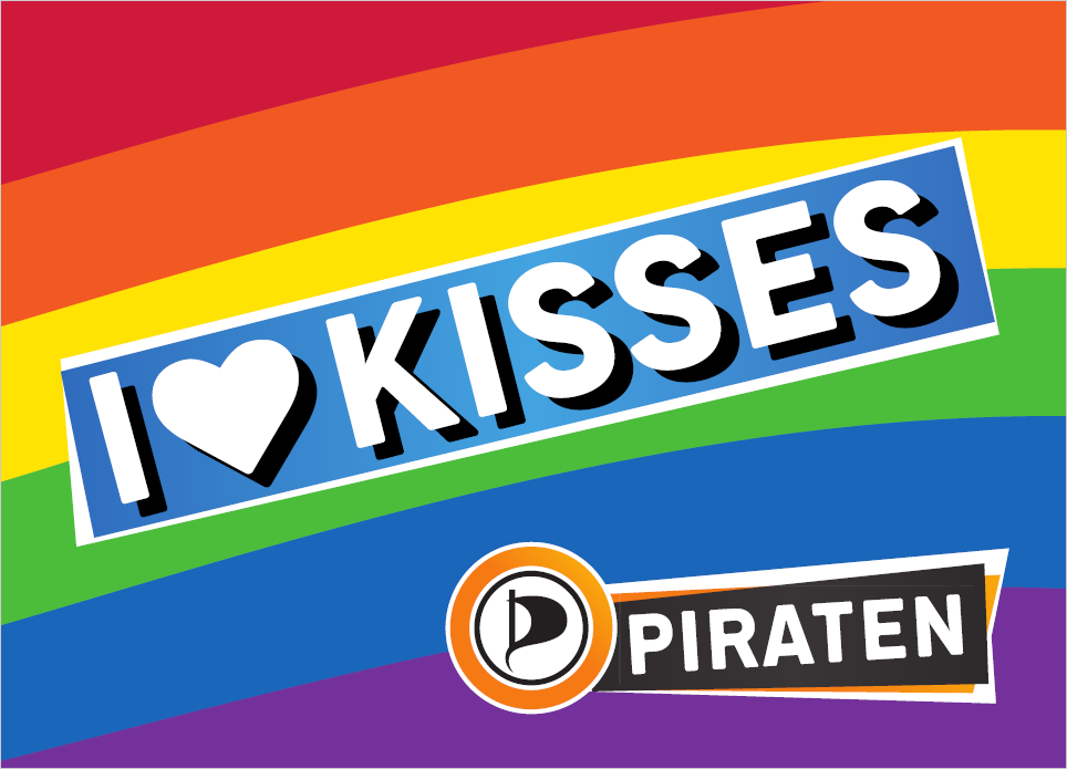 Sticker "I love Kisses"